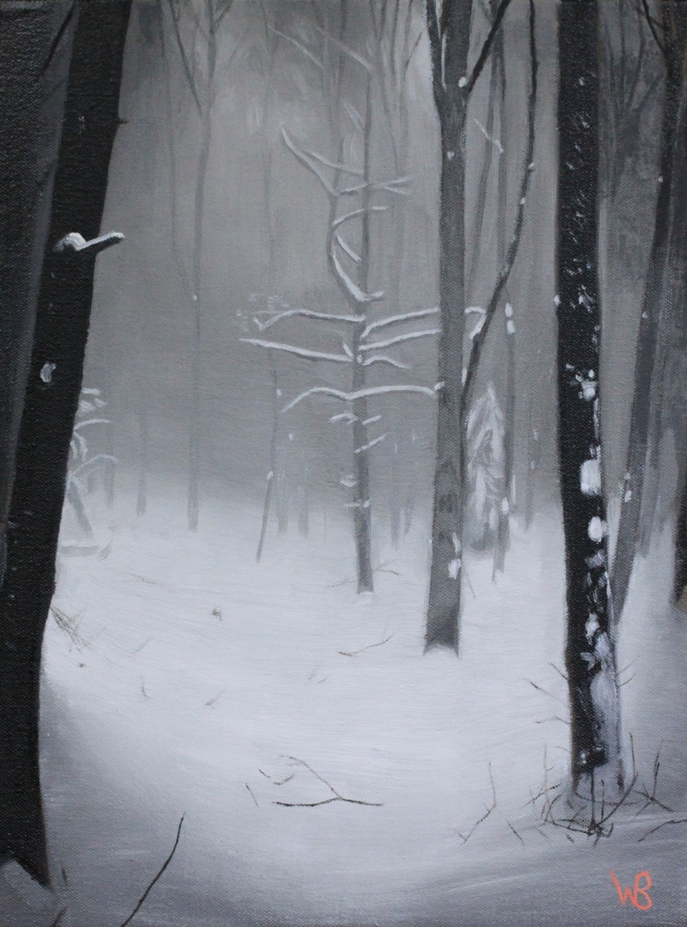 Snow scene, Chestnut Hill